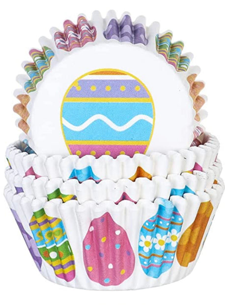 Easter egg cupcake liners